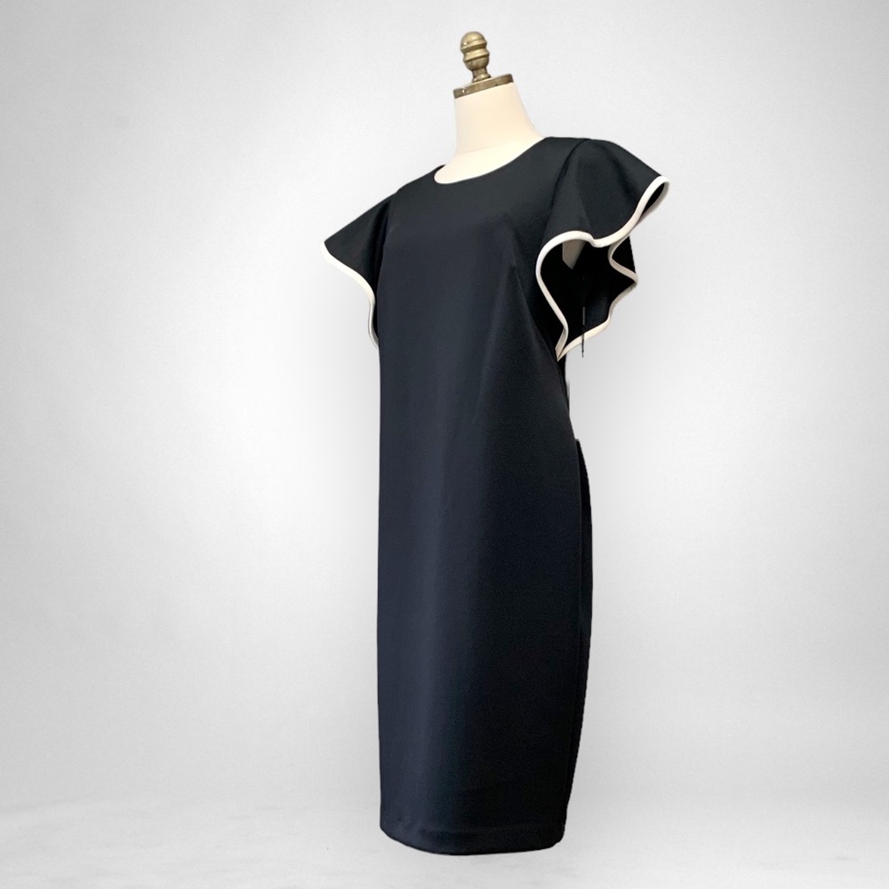 Calvin Klein Black Statement Cap Flutter-Sleeve S… - image 5